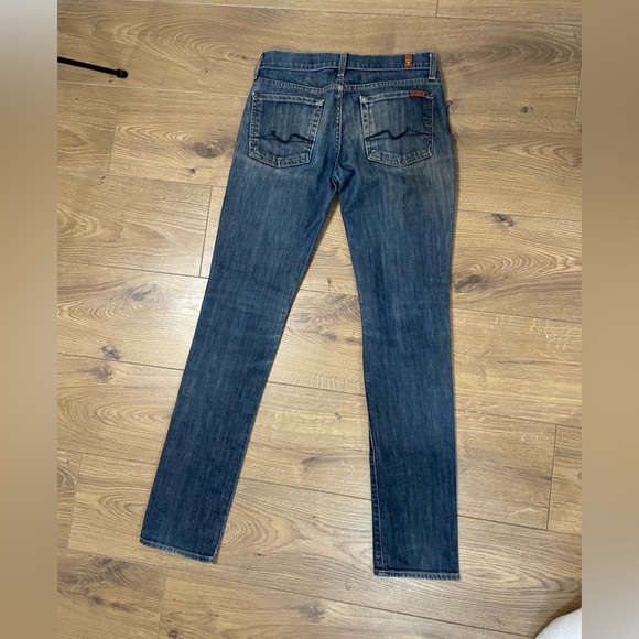 7 For All Mankind Roxanne Skinny Ankle Jeans Denim 27” Waist - Picture 4 of 5